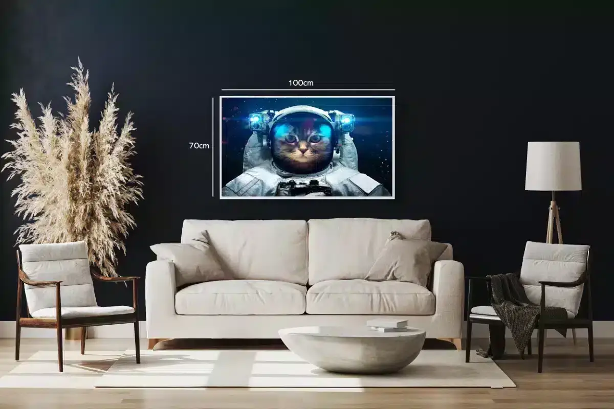 Grafisk Kat i Astronautdragt