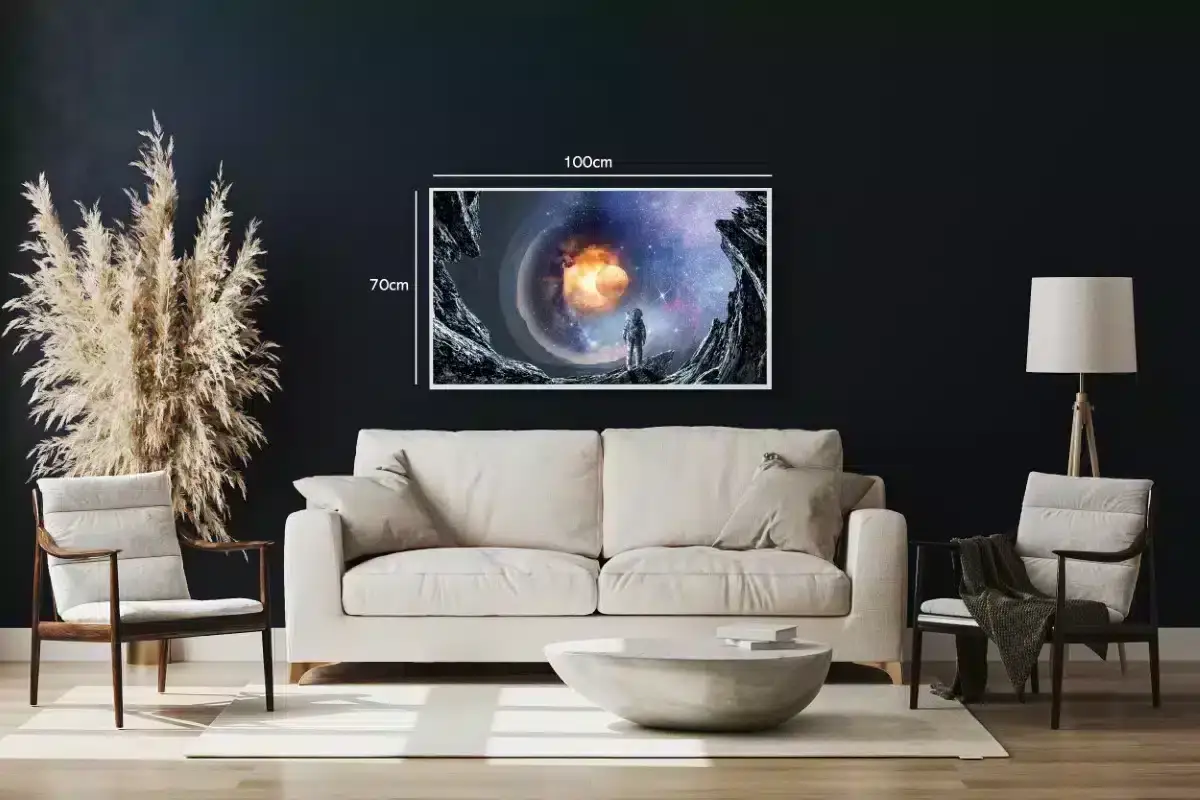 Astronaut ved Kosmisk Eksplosion