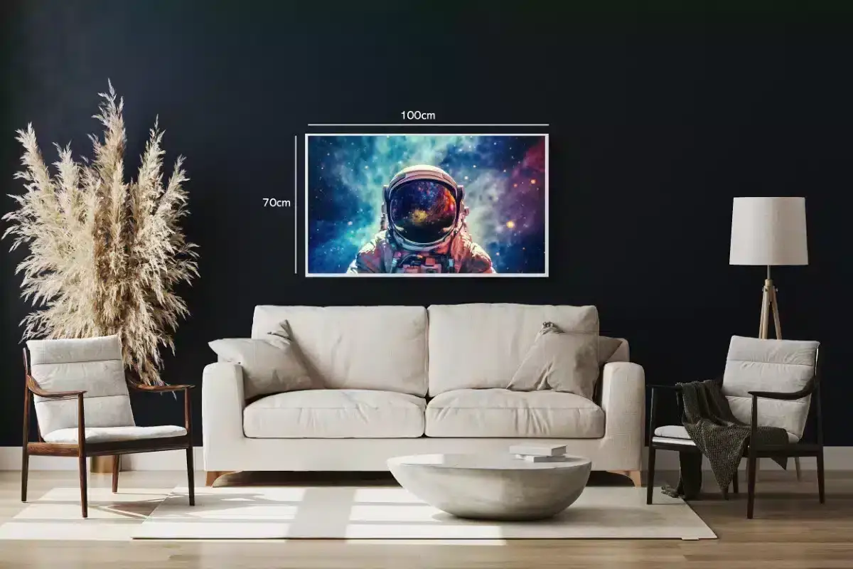 Grafisk Astronaut med Galaksevisir