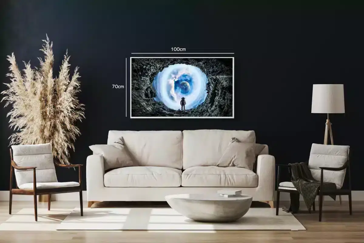Grafisk Astronaut ved Himmelportal