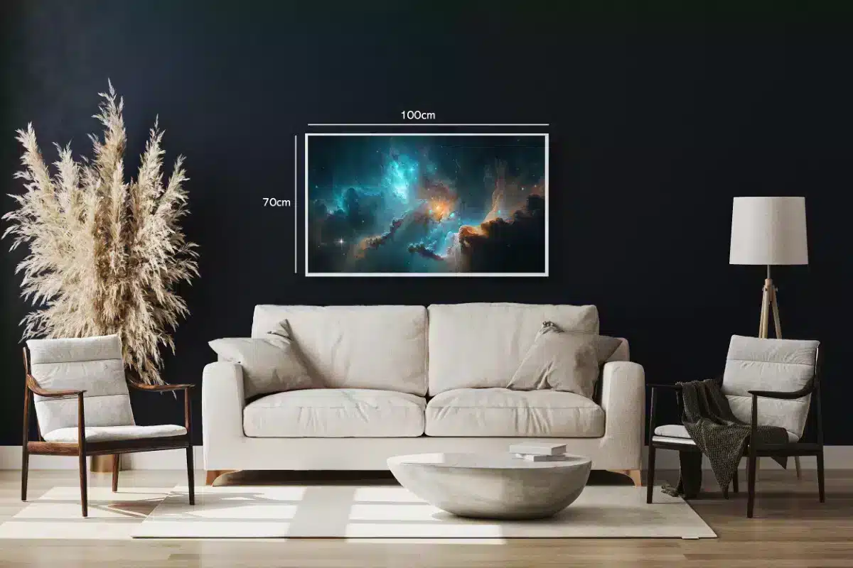 Turkis Nebula med Stjernelys
