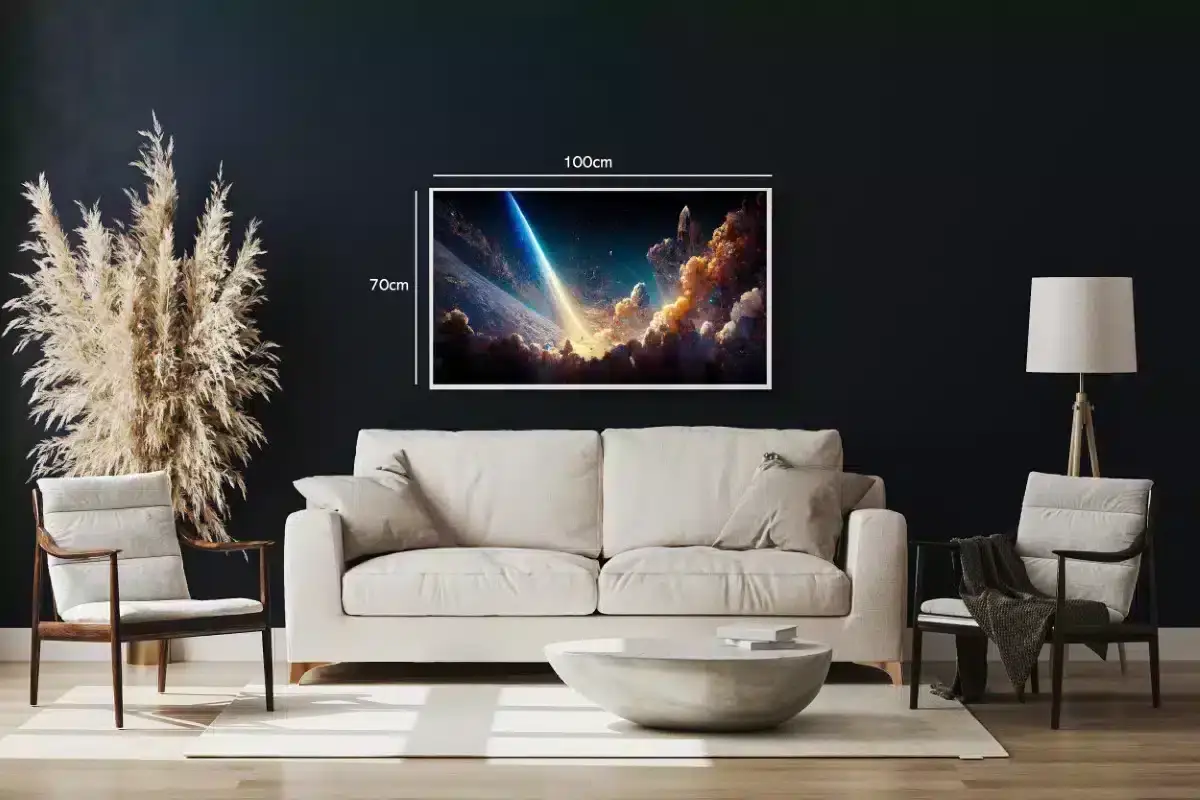 Kosmisk Solstråle Over Skyer