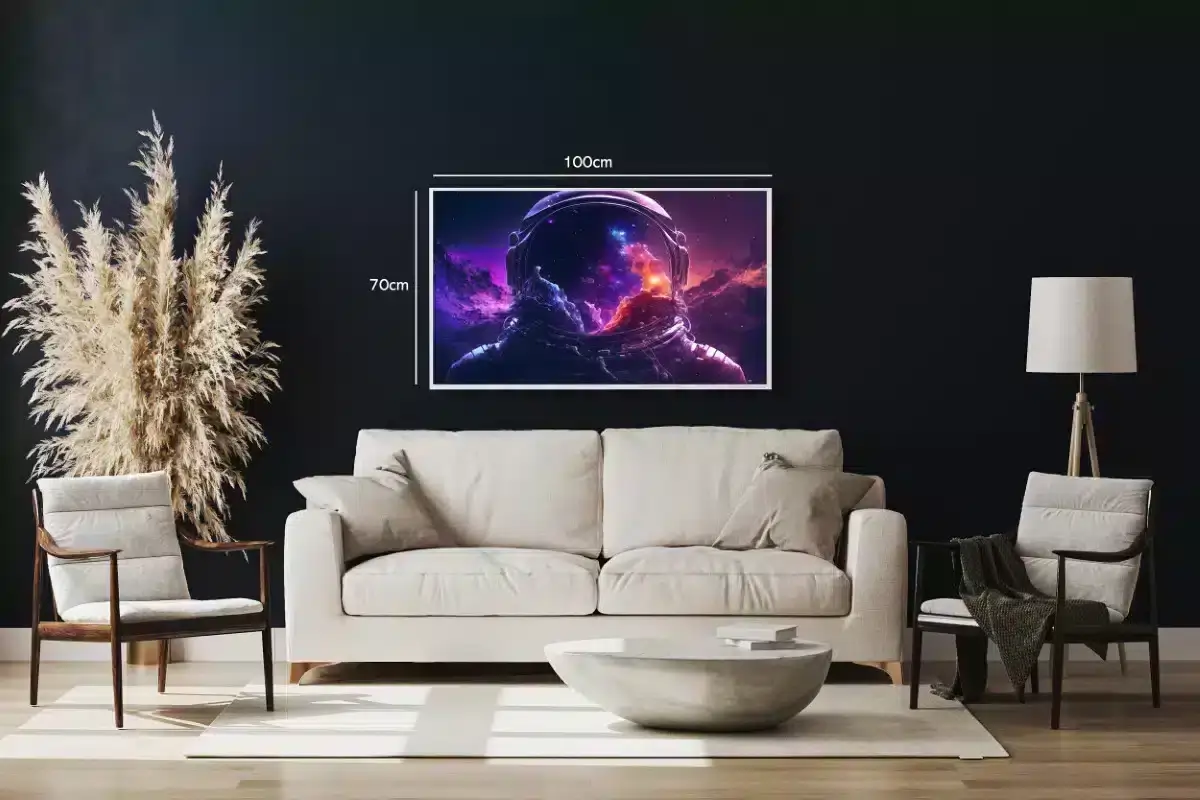 Astronaut Hjelm med Nebula