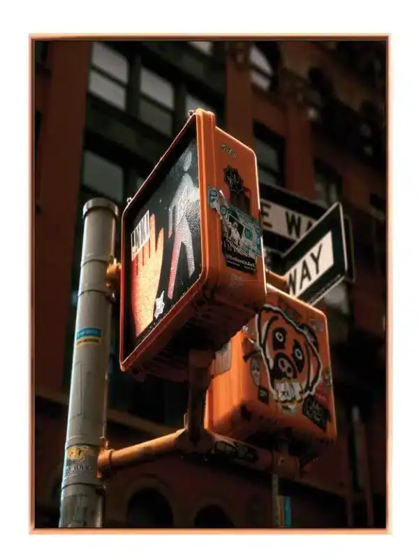 Grafisk Fodgængerlys med Klistermærker