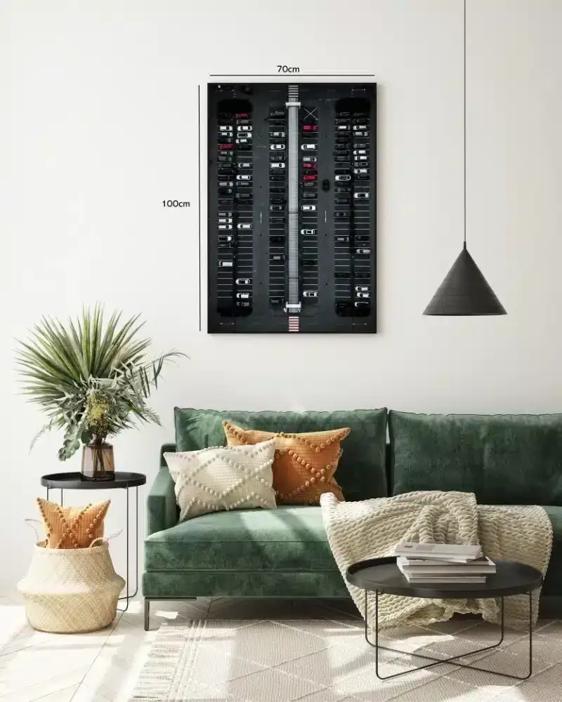 Grafisk Luftfoto af Parkeringsplads