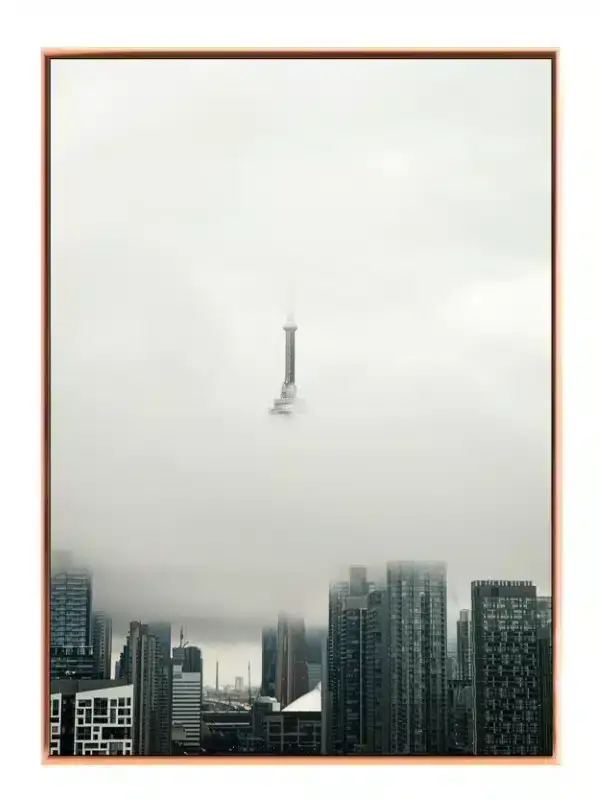 Cn Tower Over Tåget Skyline