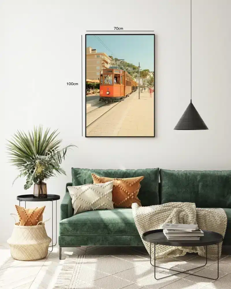 Orange Sporvogn ved Promenaden