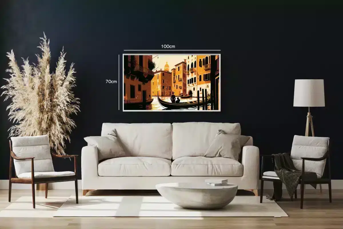 Venice Canal Gondola Scene