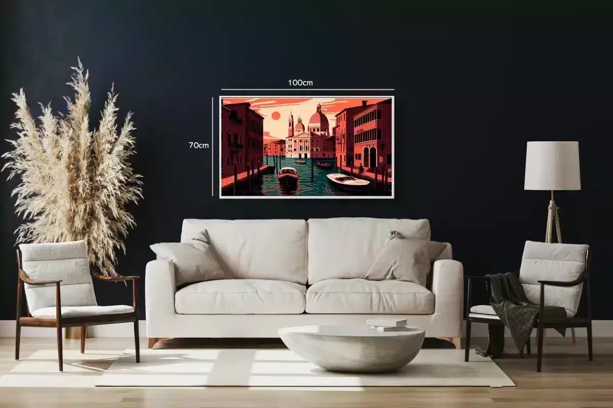 Venice Canal Sunset Scene