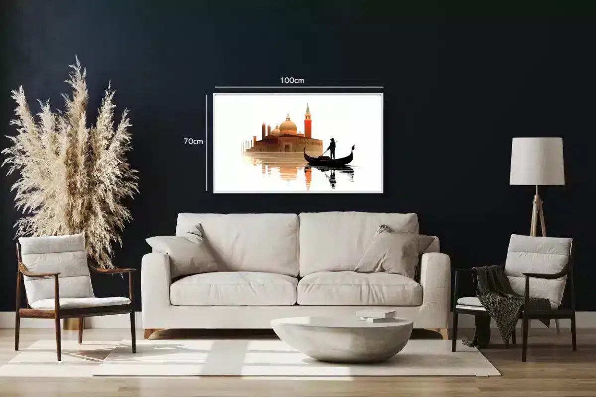 Venice Gondola Silhouette Art