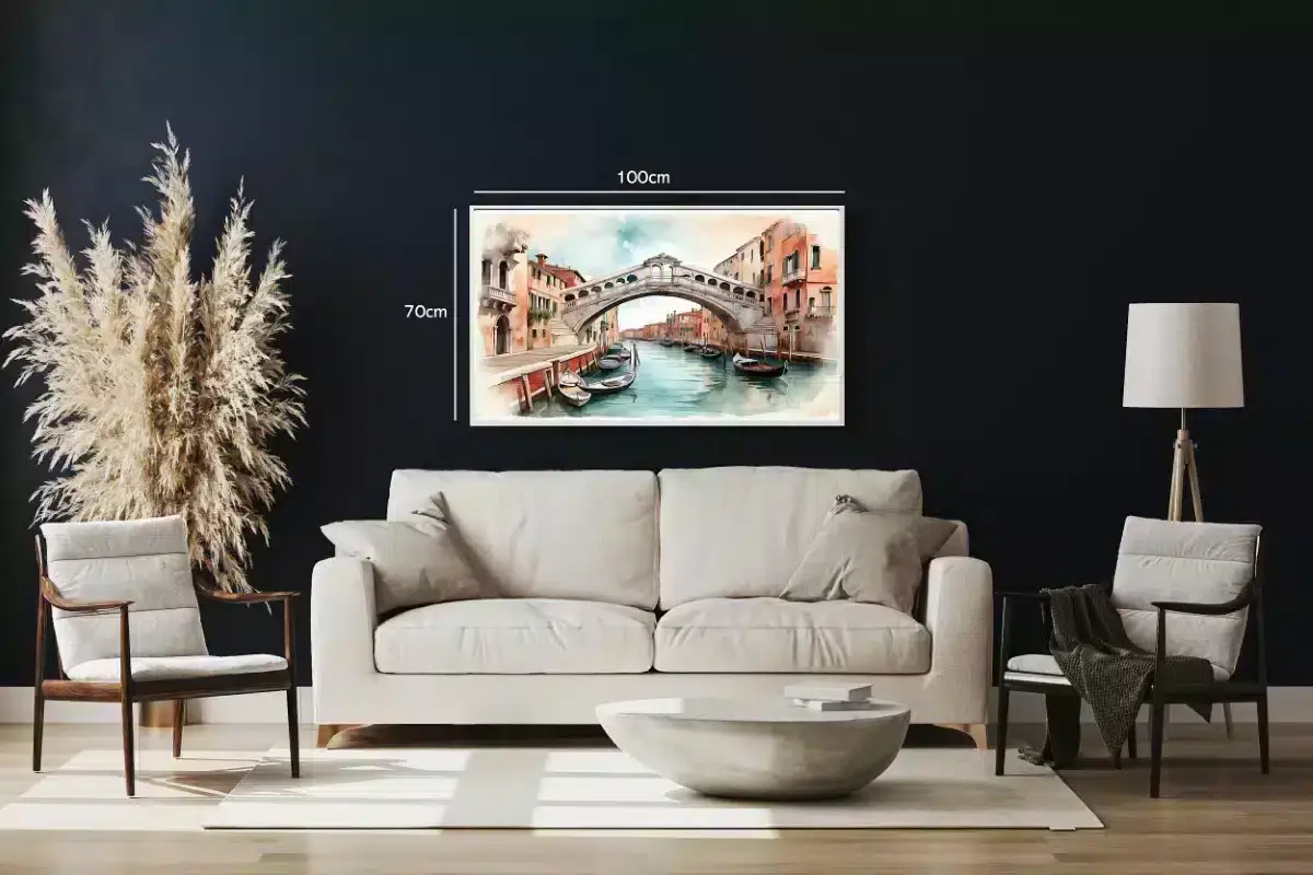 Venetian Canal With Bridge