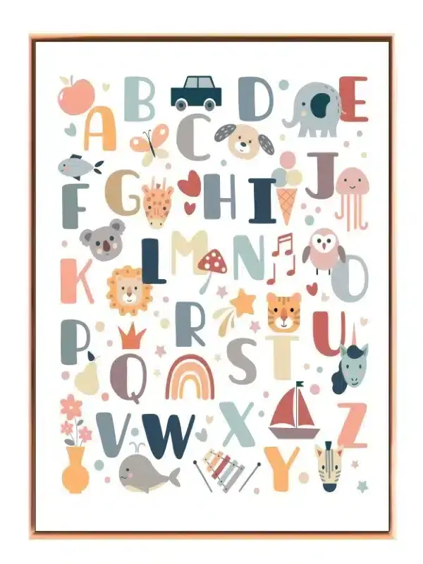 Playful Animal Alphabet Plakat
