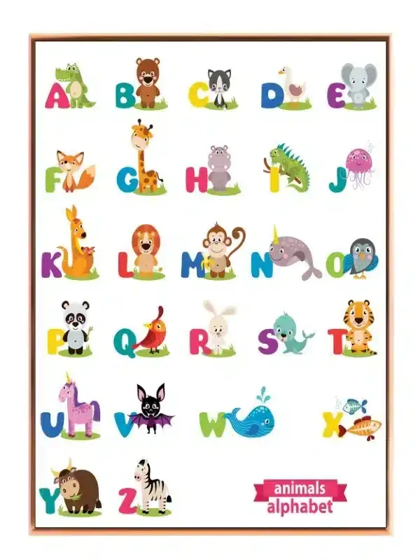Playful Animal Alphabet Chart Plakat
