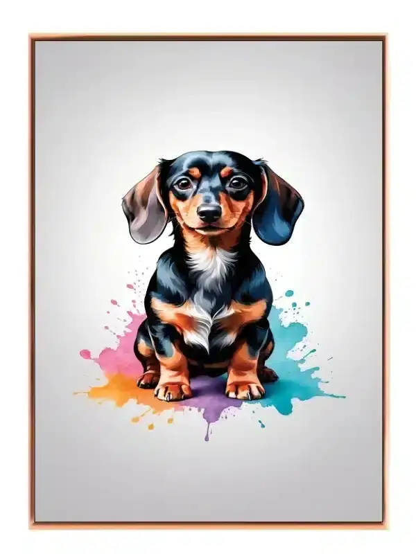 Playful Dachshund Puppy Plakat