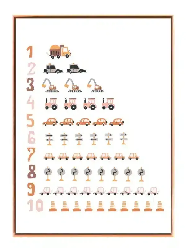 Playful Counting Vehicles Plakat