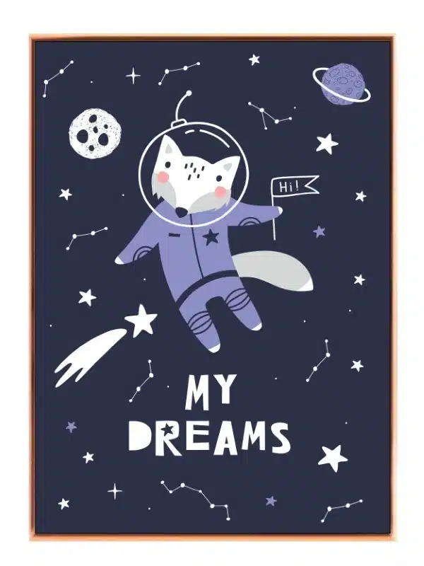 Playful Fox Space Adventure Plakat