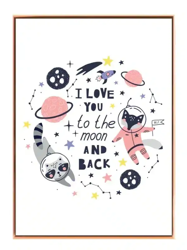 Playful Moon And Stars Plakat
