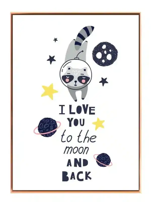 Playful Space Raccoon Adventure Plakat
