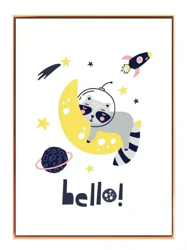 Playful Space Raccoon Dream Plakat