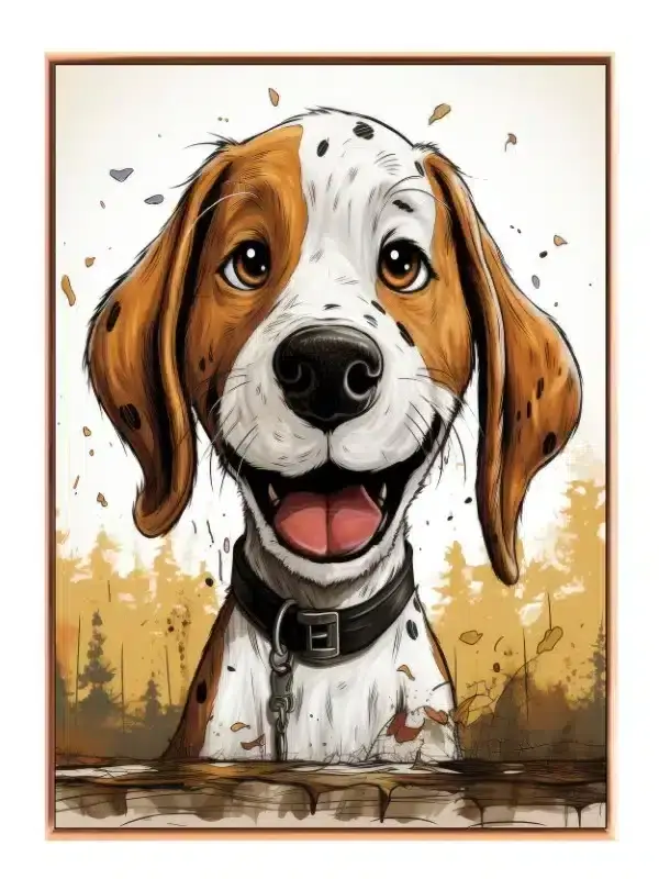 Playful Puppy Portrait Plakat