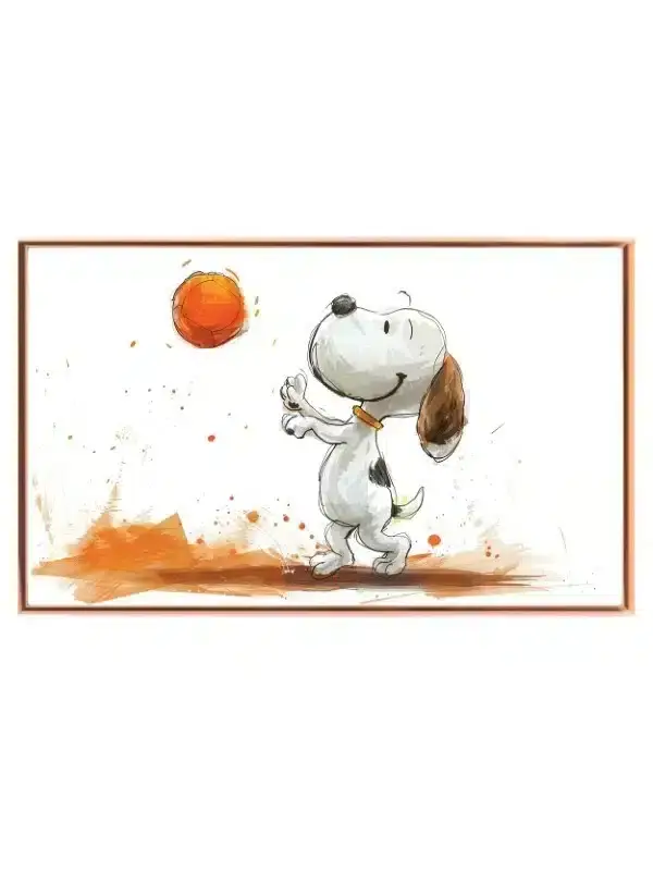 Playful Puppy With Ball Plakat