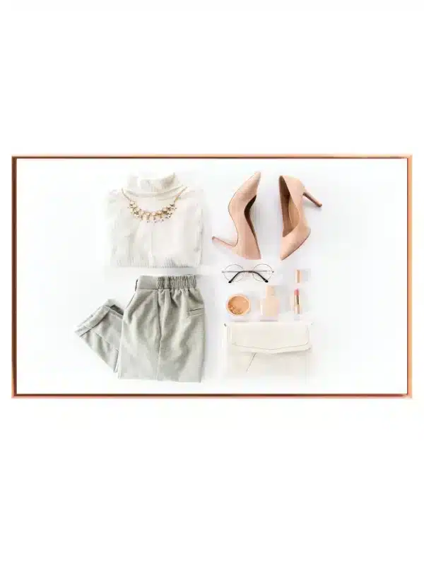 Tøj sko accessories med flatlay tekstur