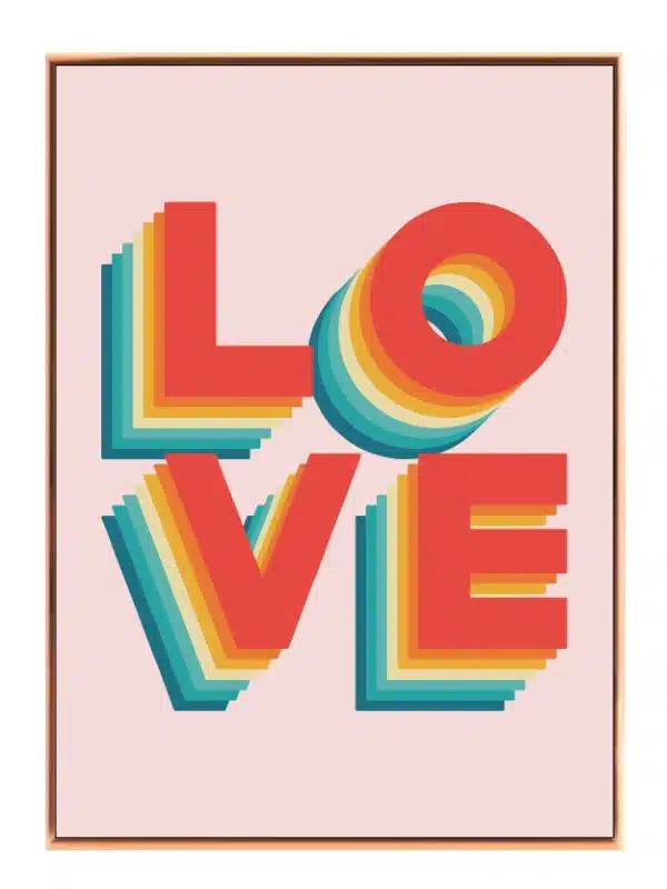 Ord bogstaver typografi med farvelag skygger