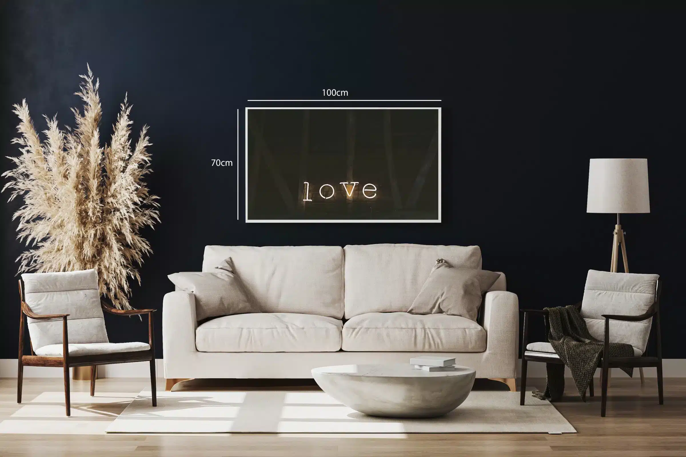 Neonskilt ord med typografi lys skygger