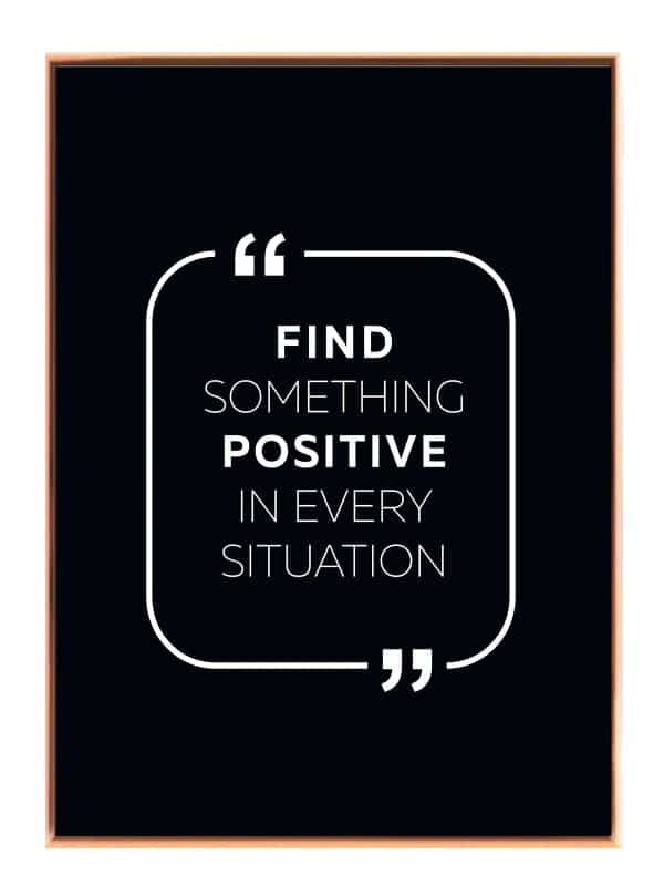 Find Noget Positivt Plakat