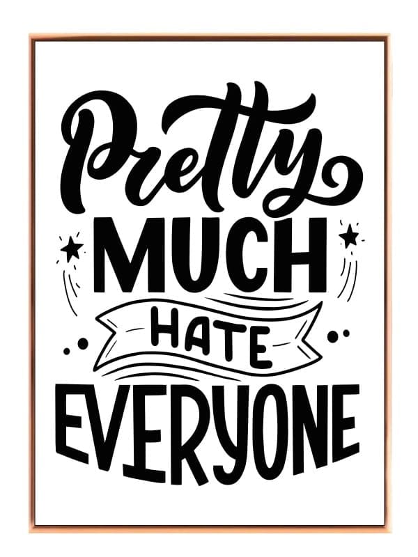 Pretty Much Hate Everyone Plakat