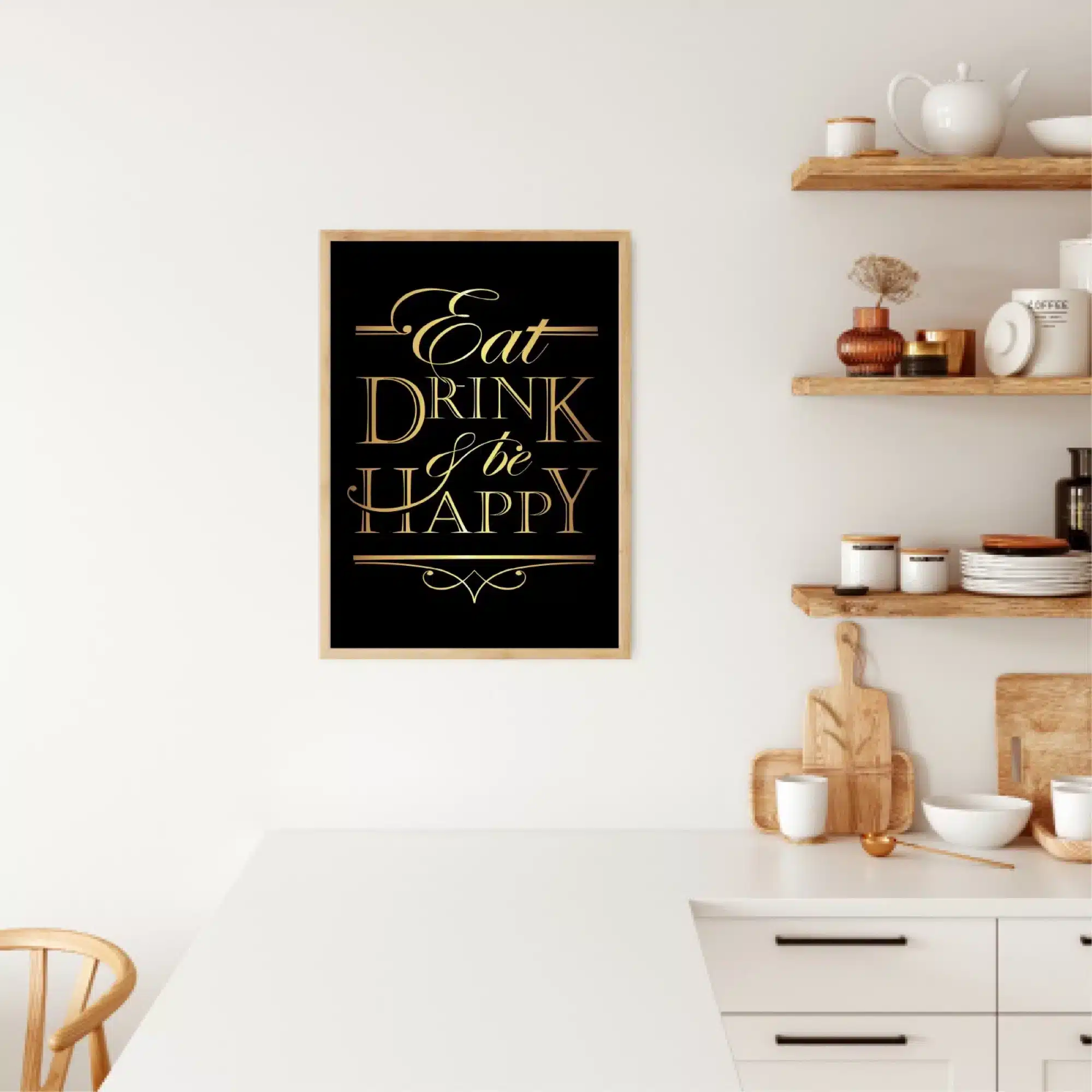 Spis Drik Og Vær Glad Plakat