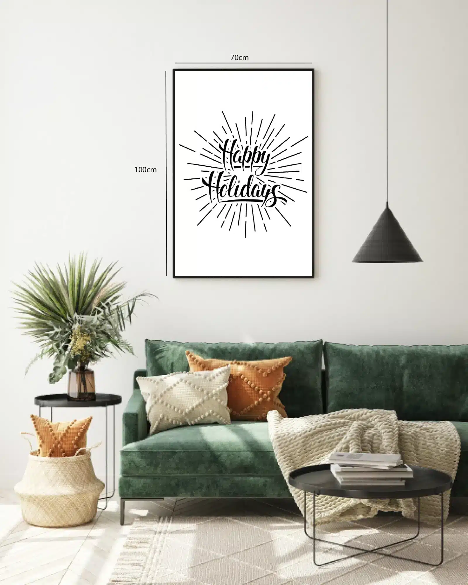 Glædelig Ferie Typografi Plakat