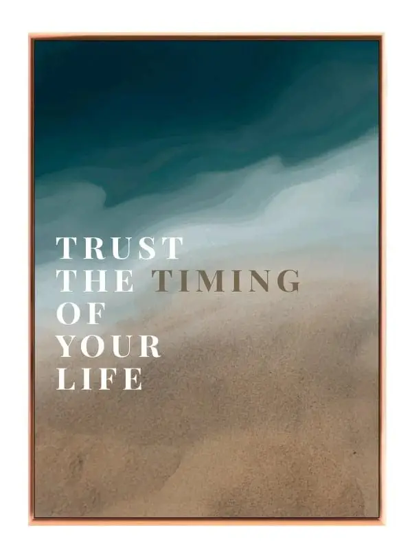 Trust Timing Livet Plakat