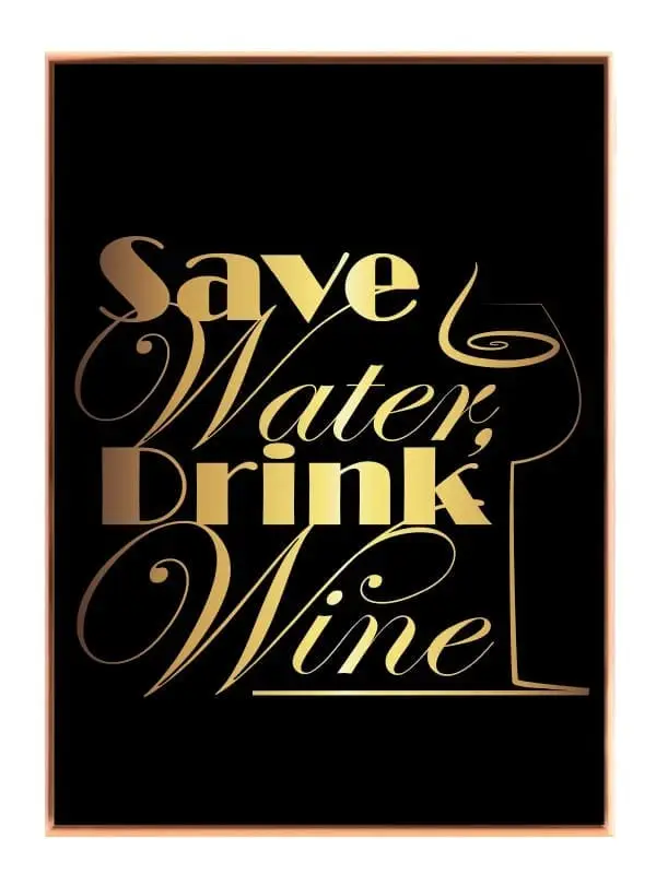 Save Water Drink Wine Plakat