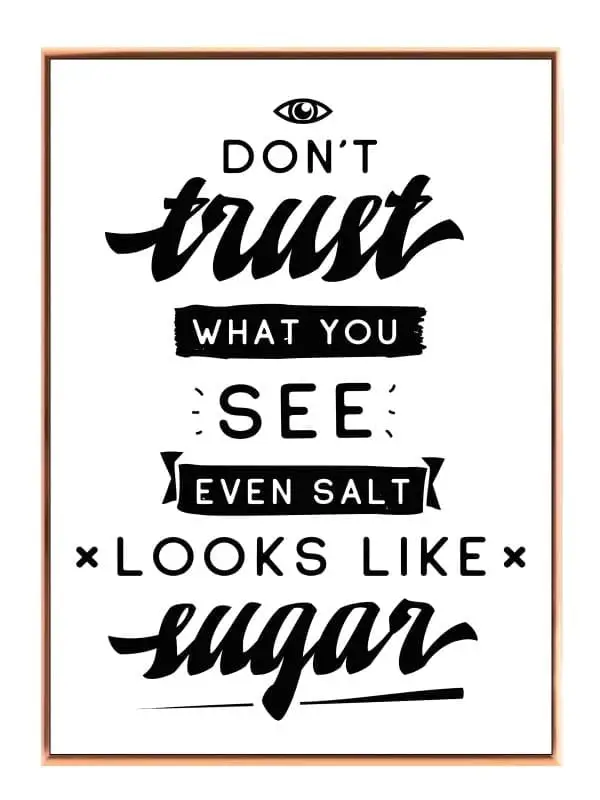 Don’t Trust What You See Plakat