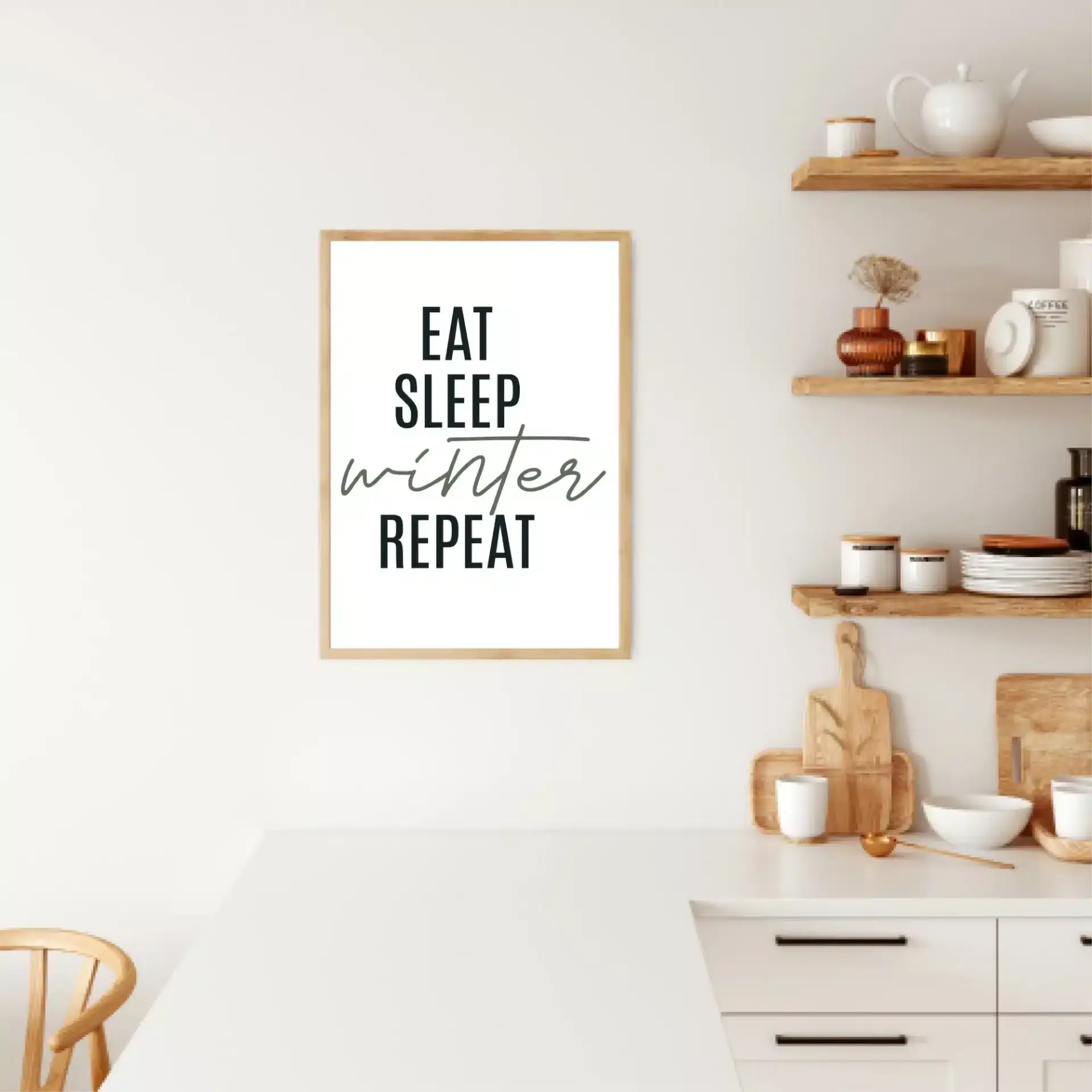 Eat Sleep Winter Plakat