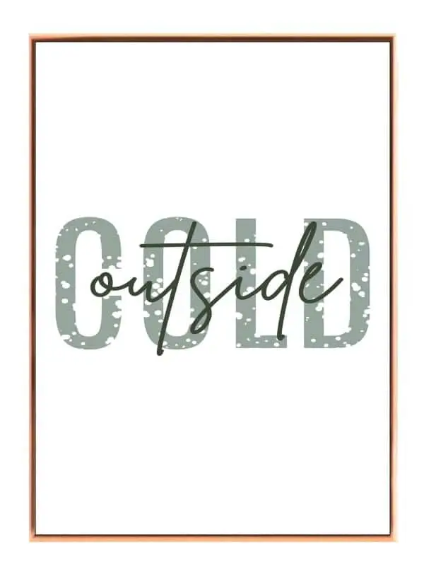 Kold Outside Typografi Plakat