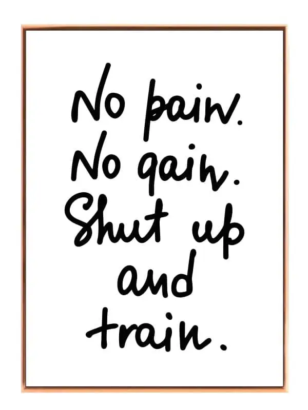 No Pain No Gain Træningsplakat