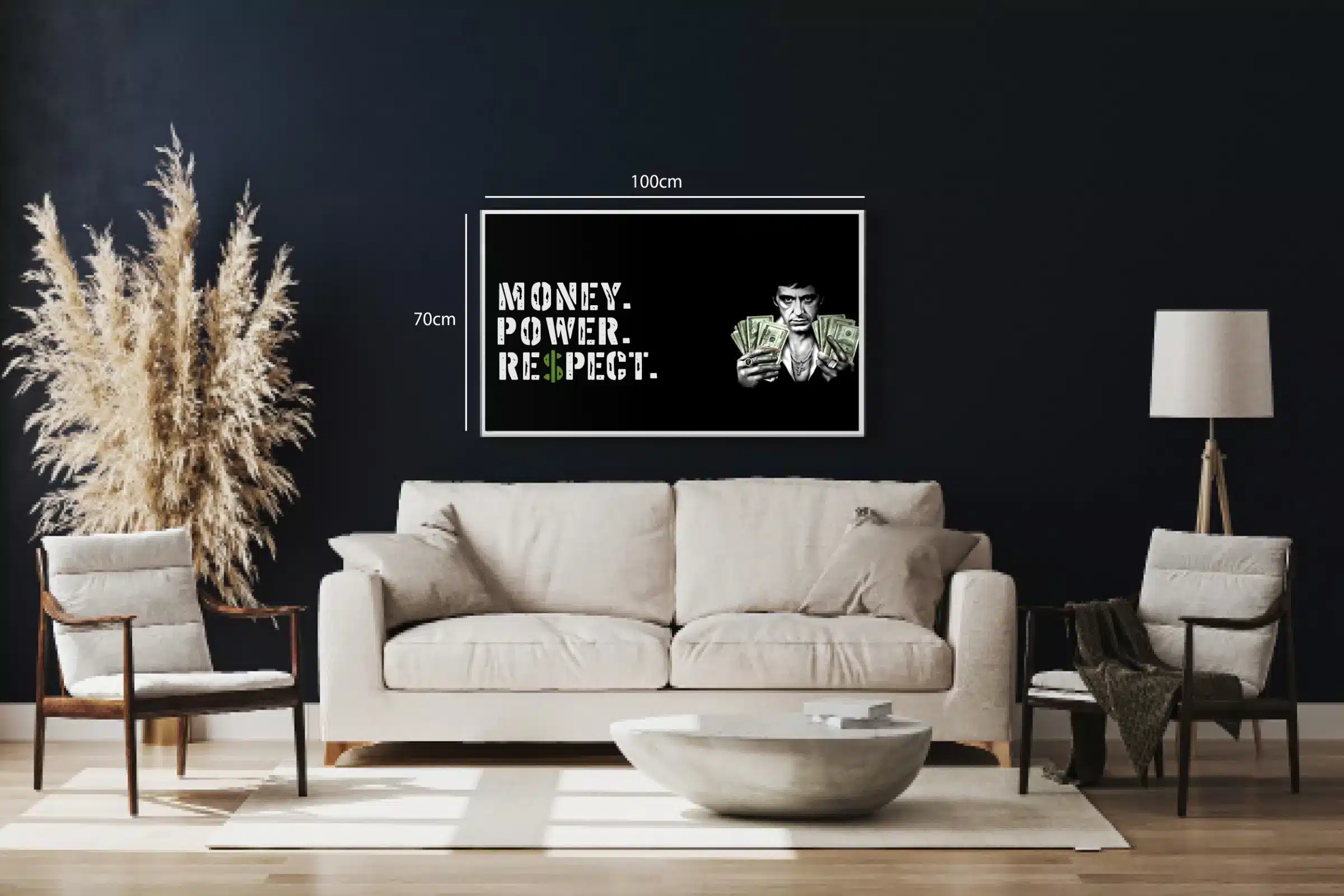 Penge Magt Respekt Plakat