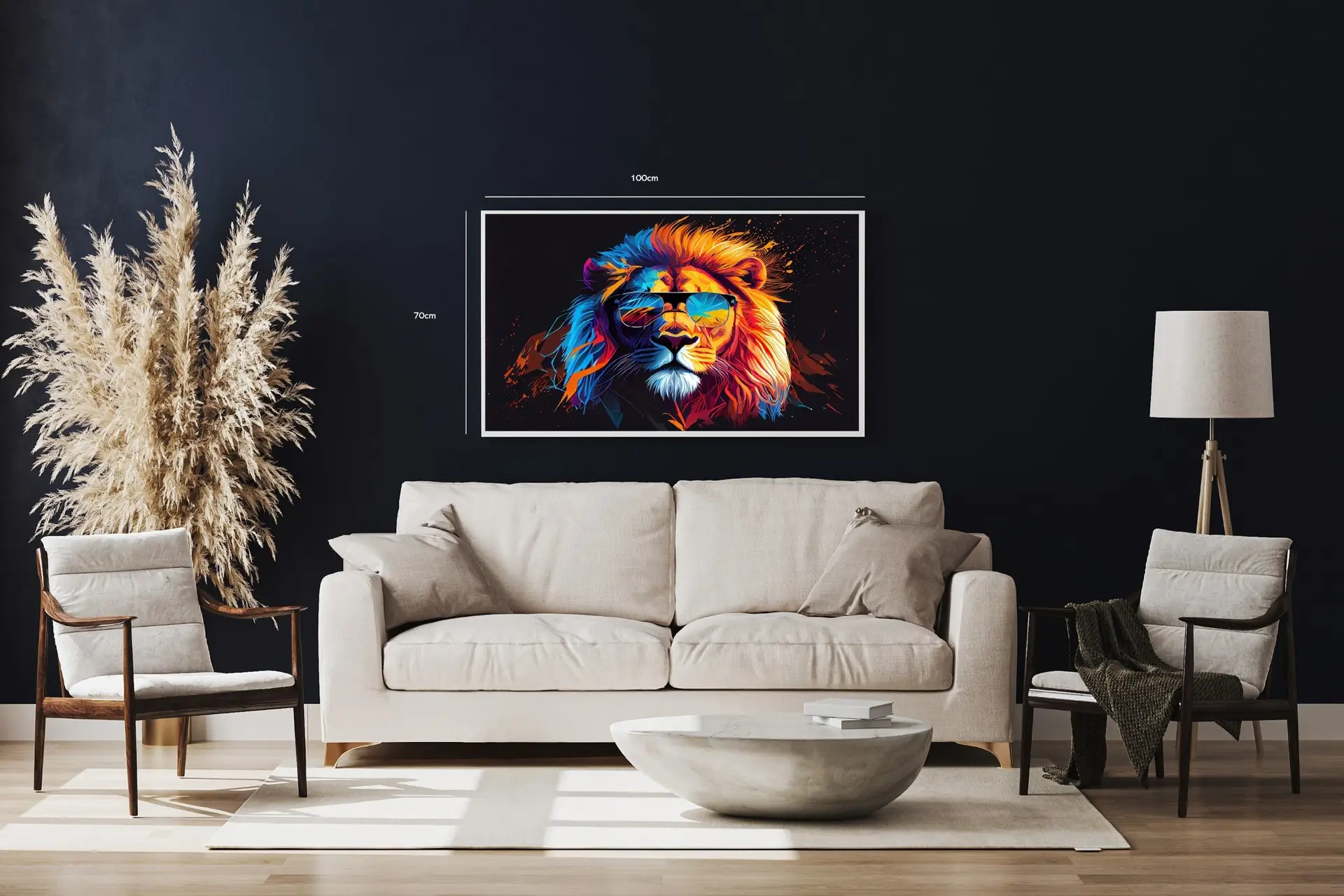 Lion With Glasses Plakat