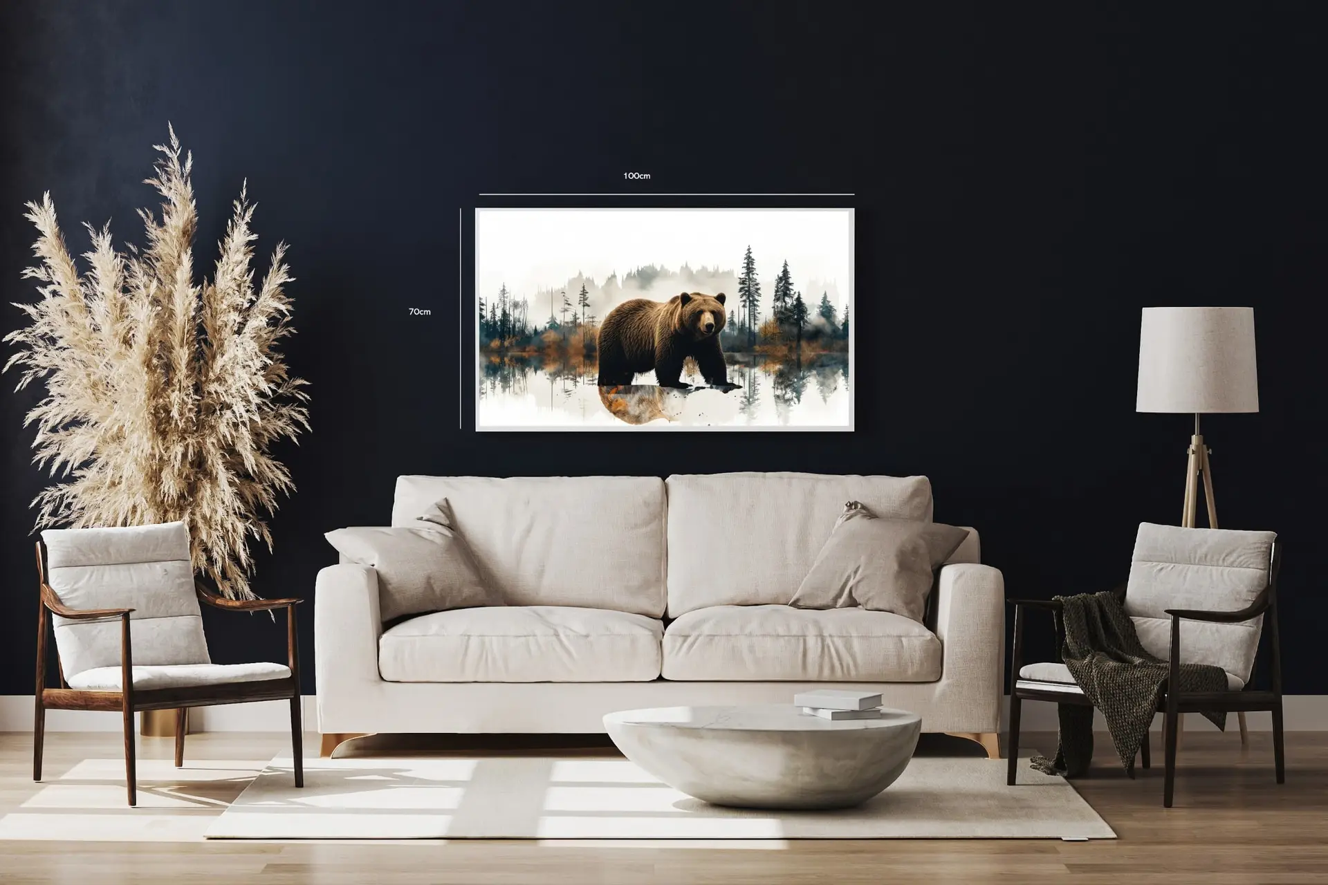 Brown Bear Reflection Plakat