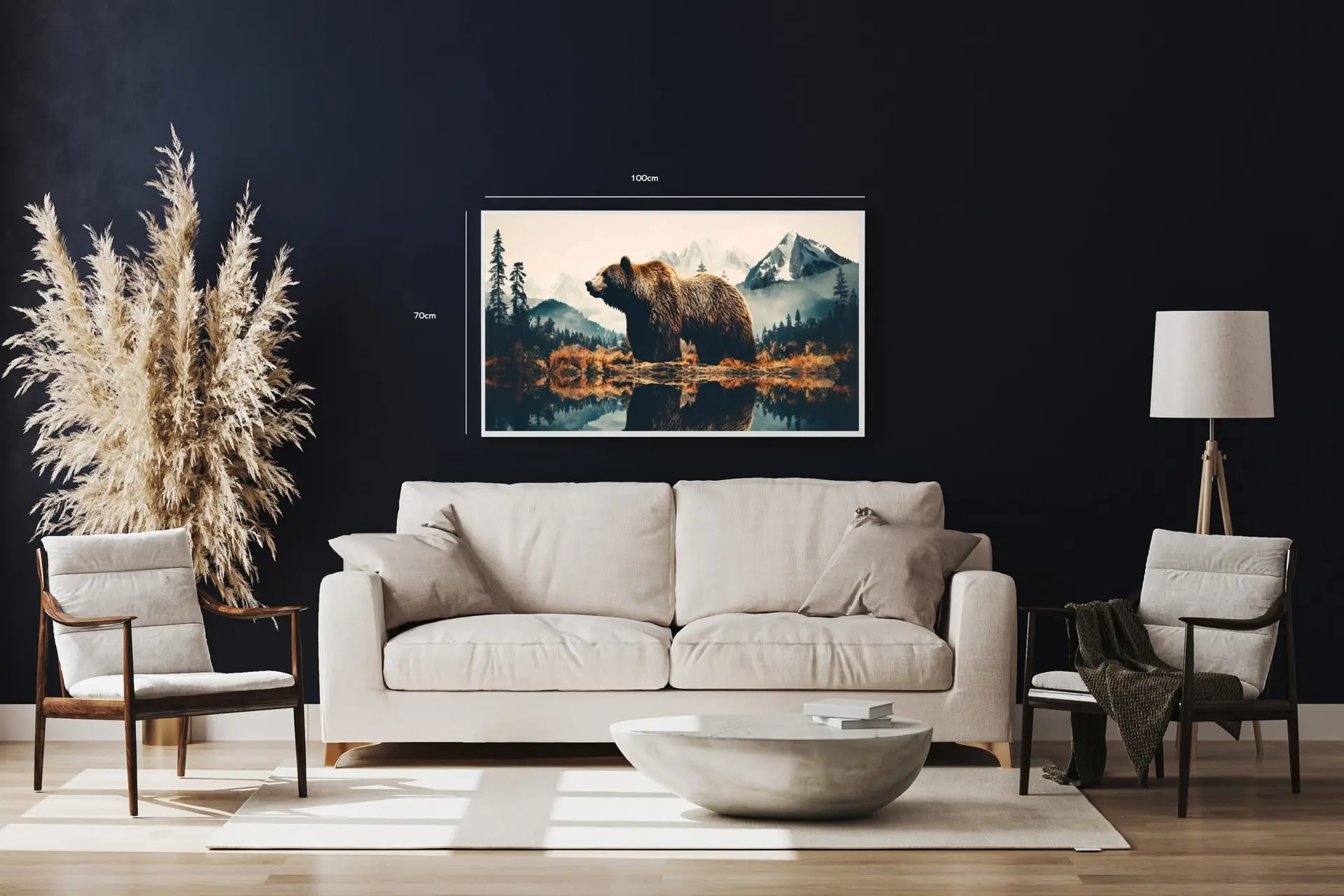 Grizzly Bear Reflection Plakat