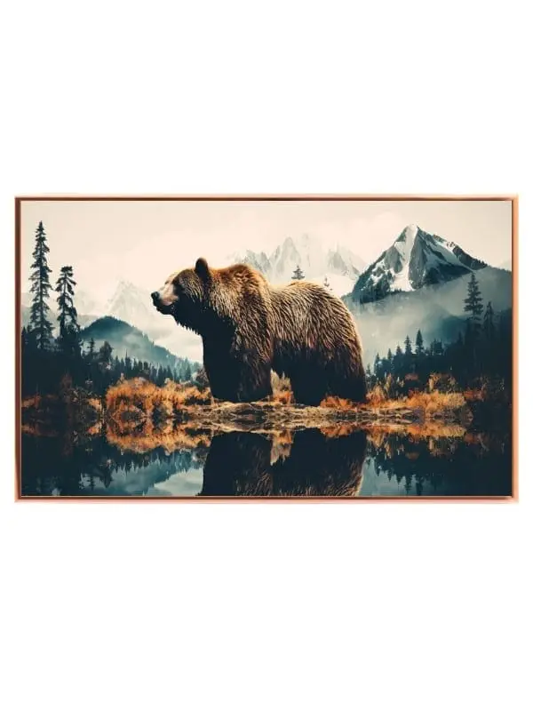 Grizzly Bear Reflection Plakat