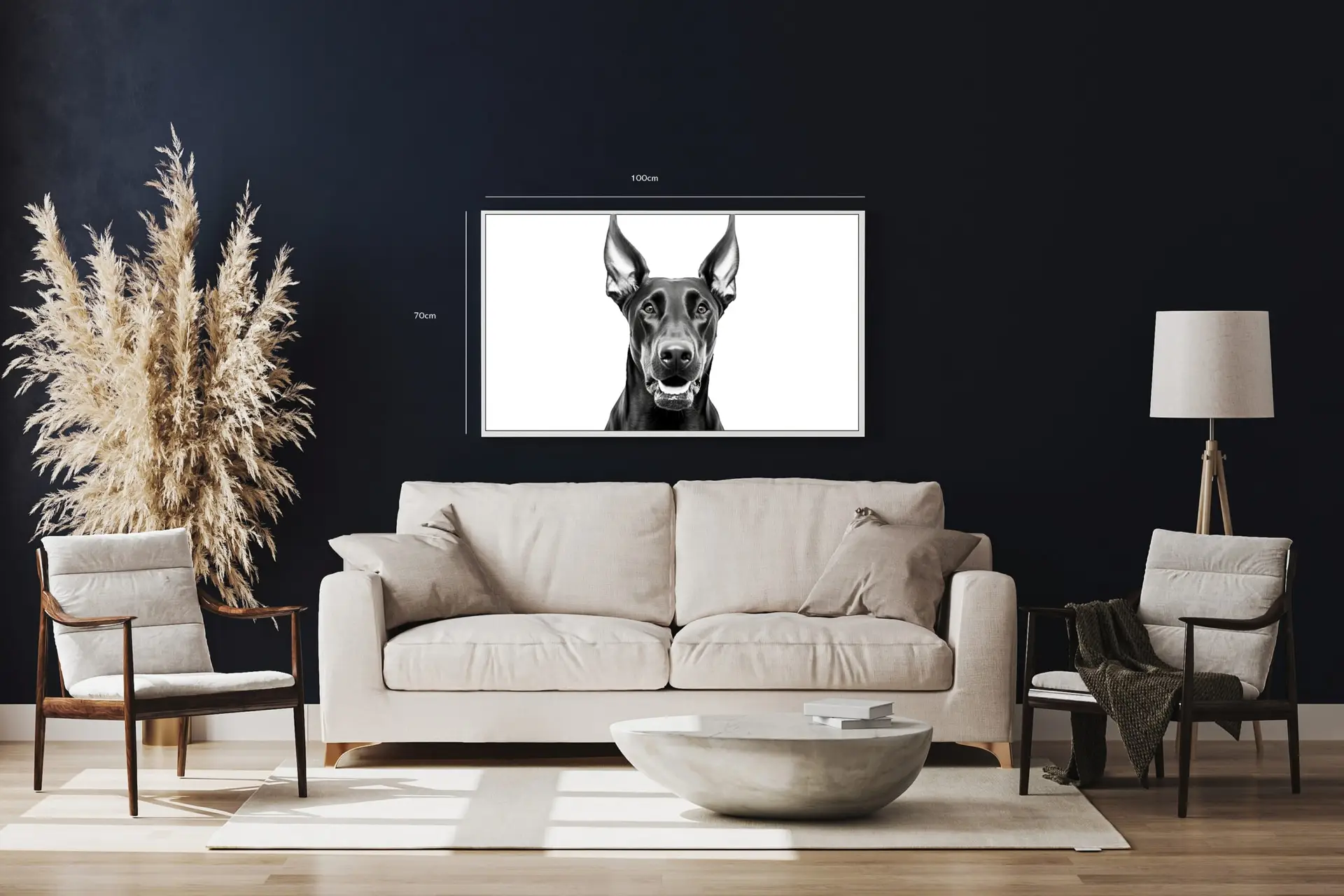 Hund Doberman Close Up Plakat