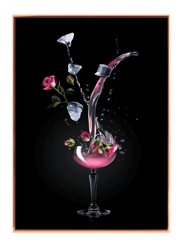 Lyserød Cocktail Med Is Plakat