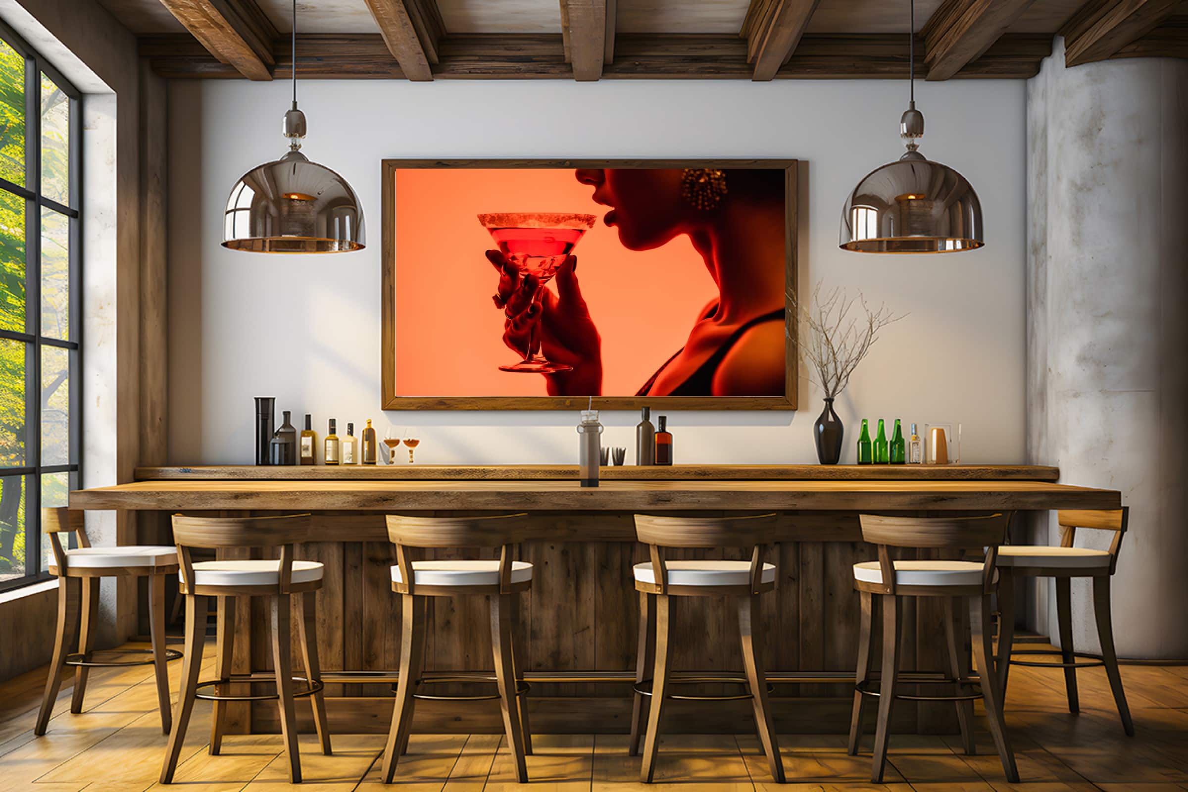 Elegant Cocktail Silhuet Plakat
