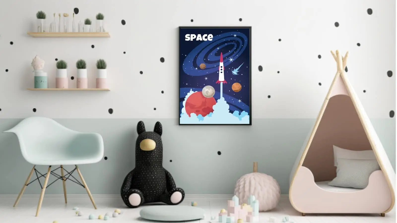 Playful Rocket Space Adventure Plakat