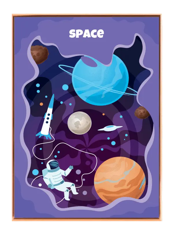 Curious Space Explorer Adventure Plakat