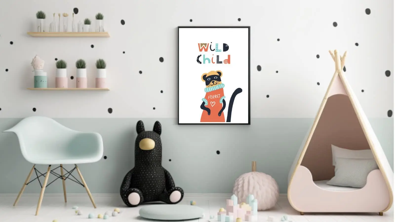 Playful Wild Ferret Friend Plakat