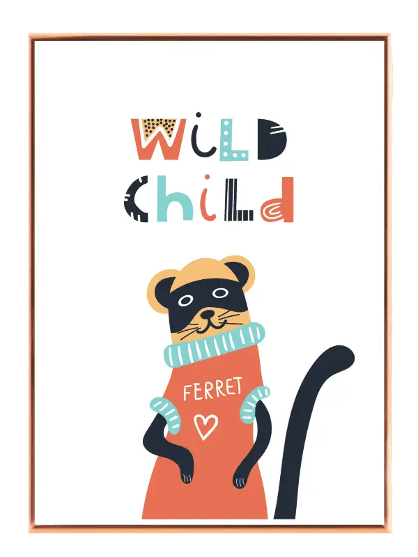 Playful Wild Ferret Friend Plakat